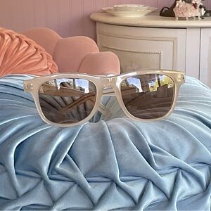 SAINT LAURENT TRANSPARENT FRAME SUNGLASSES